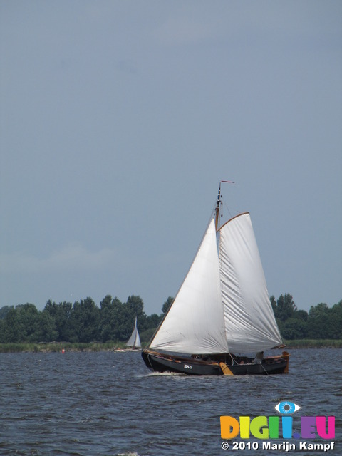 SX15130 Sailboats on Friesian lake 'De Fluezen'